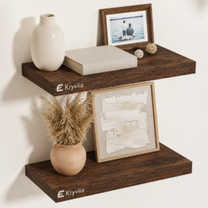Kryviia Rustic Floating Wall Shelves – 2 Piece Set