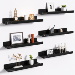 Kryviia Wall-Mounted Floating Shelves – 6 Piece Set